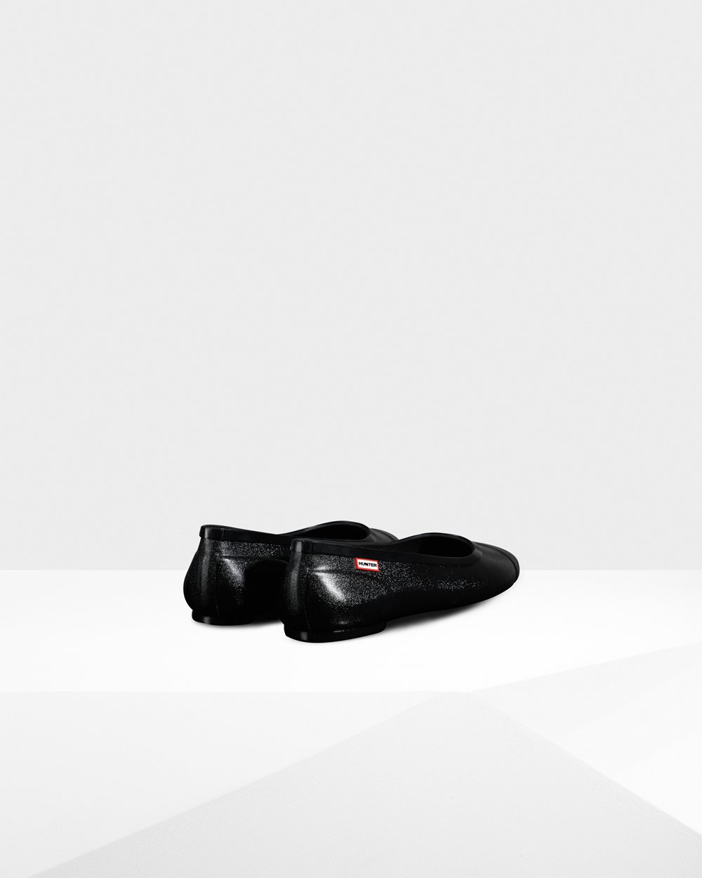 Ballerines Hunter Original Tour Gloss Flats Femme Noir CZYFRXU-54